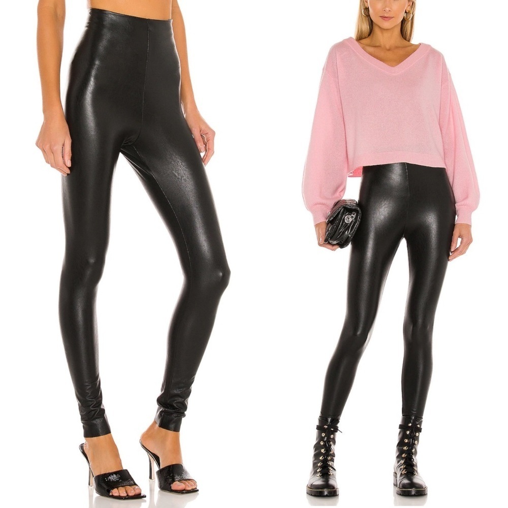 Commando Perfect Control Faux Leather Legging in Black Size XL